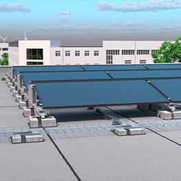 PV mounting systems, flat roofs