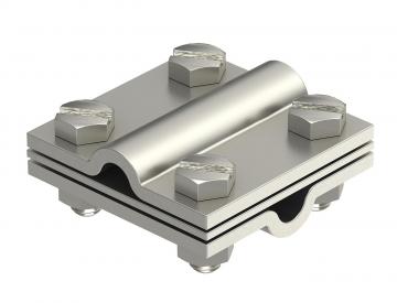 Cross-connector with intermediate plate for Rd 8−10 mm A4