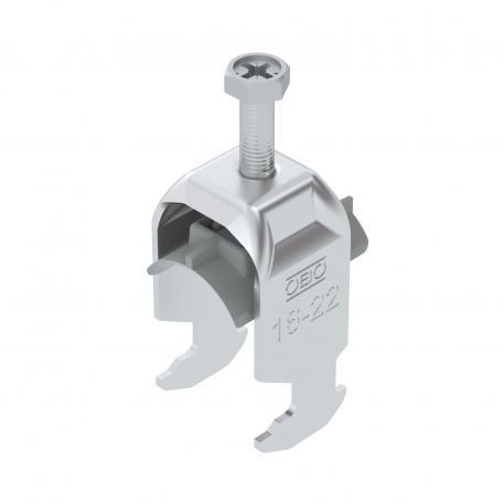 Clamp clip 2056 H-foot 1-fold, plastic pressure sleeve, AI 16 | 22 | 2