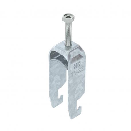 Clamp clip 2056 U-foot, 2-fold, metal pressure sleeve, FT 16 | 22 | 3