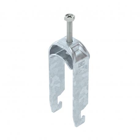 Clamp clip 2056 U-foot, 2-fold, metal pressure sleeve, FT 28 | 34 | 3