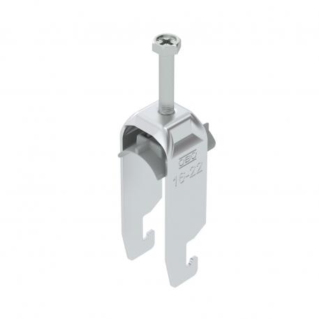 Clamp clip 2056 U-foot, 2-fold, plastic pressure sleeve, AI 16 | 22 | 3