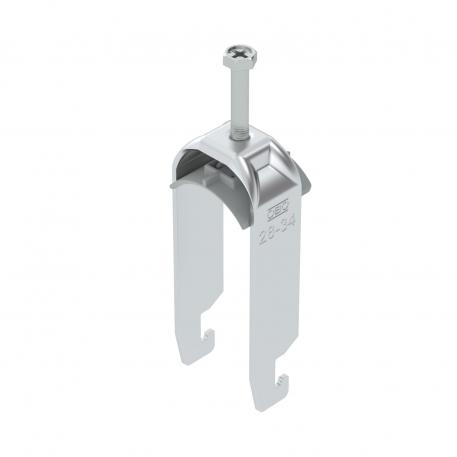 Clamp clip 2056 U-foot, 2-fold, plastic pressure sleeve, AI 28 | 34 | 3