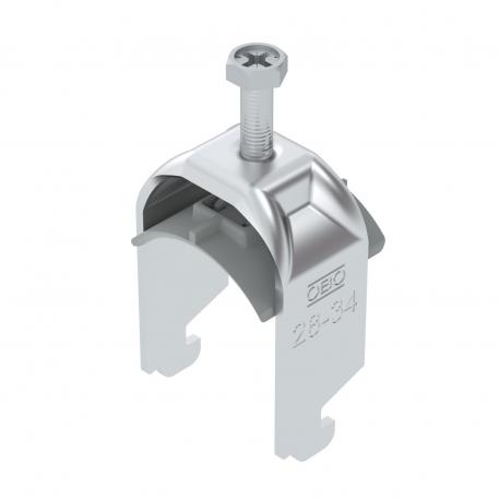 Clamp clip 2056 N-foot, 1-fold, plastic pressure sleeve, Al 28 | 34 | 2