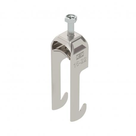 Clamp clip 2056 W-foot, 1-fold, metal pressure sleeve, A2 16 | 22 | 3