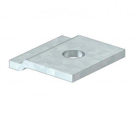 Mounting bracket, Z-shaped, with 1 hole, 9 mm