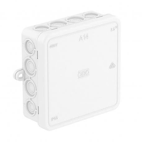 Junction box A 14 90x90x35 | 16 | IP55 | Pure white; RAL 9010