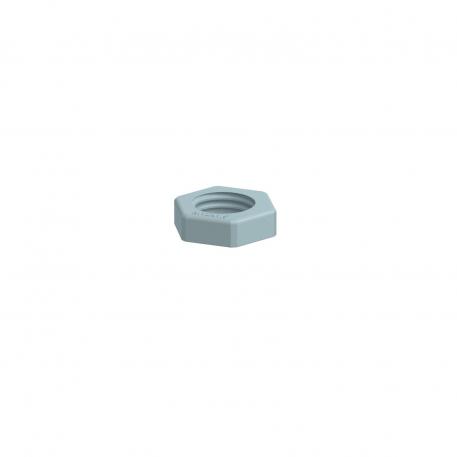 Locknut, metric thread, silver grey M12 x 1,5 | 17