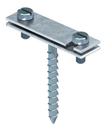 Spacer for flat conductor, with wood screw