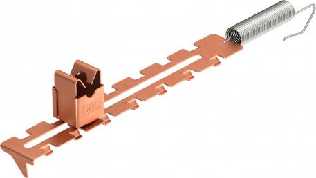 Ridge conductor holder with tensioning spring