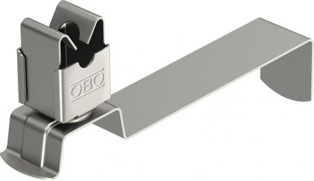 Roof conductor holder for tiled roofs, angled, Rd 8