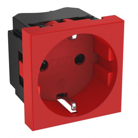 0° socket, protective contact, single 1 | Single 0° | Signal red; RAL 3001