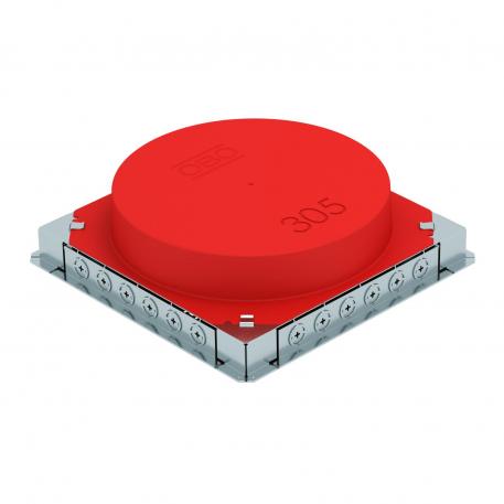 Underfloor box UDSR9 for installation pipe and metal duct