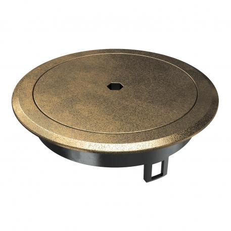 Service outlet with blanking cover and Allen slot, GES R2, old brass 