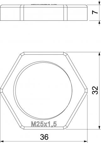 M6 Thread Light Locknut, metric thread, light grey | OBO