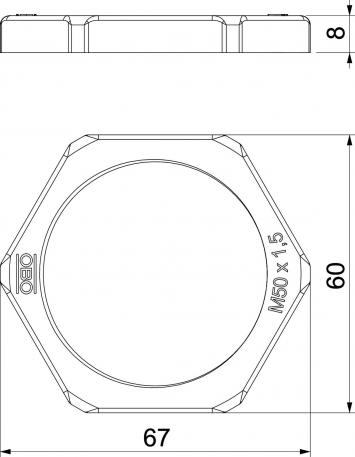 M6 Thread Light Locknut, metric thread, light grey | OBO