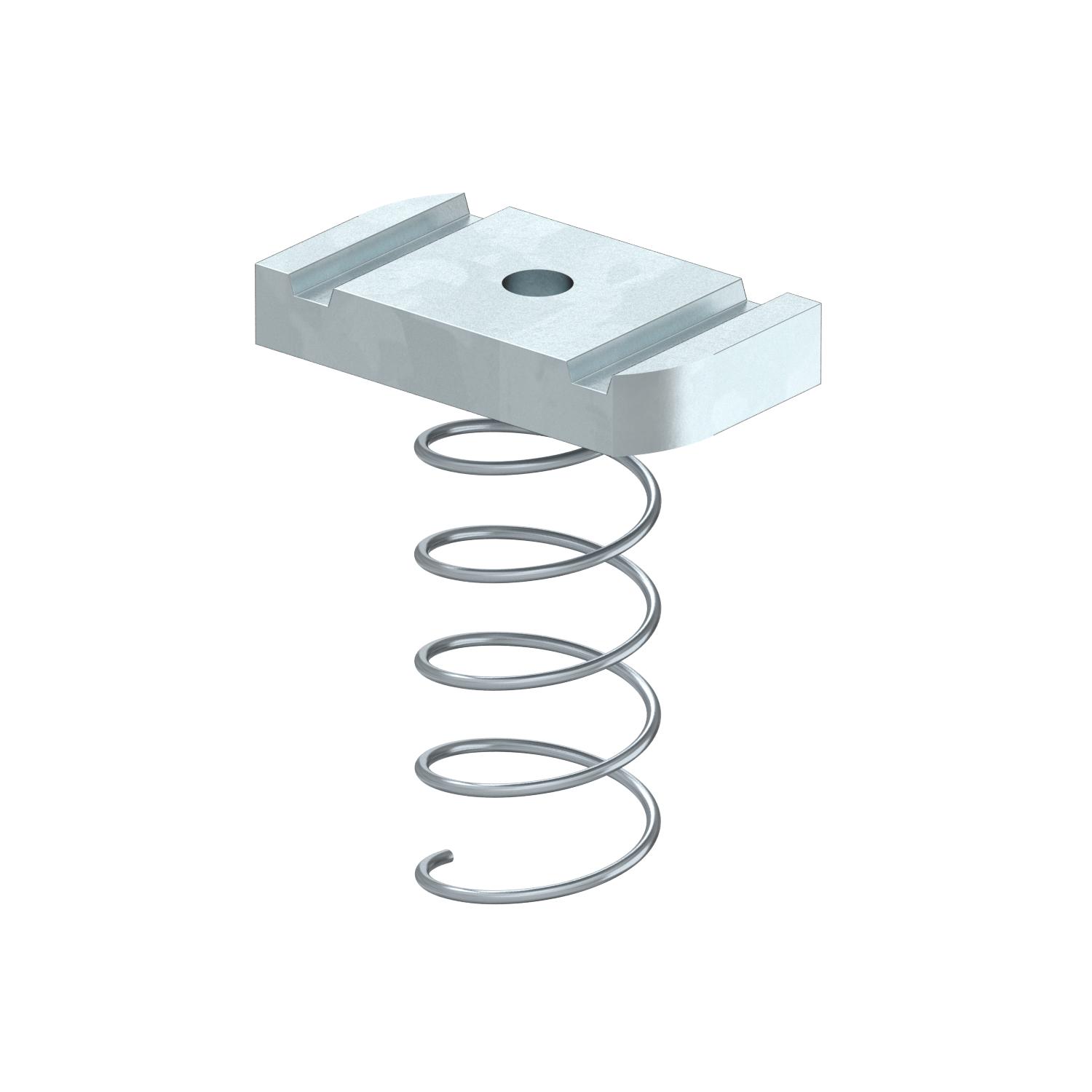 Slide nut with long spring OBO